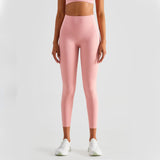 Sweat Wicking Pants Yoga Pants Nude Feel Pockets on Both Sides Peach Hip
