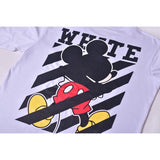 Off White T Shirt Cartoon Arrow Short Sleeve Summer Men And Women Couple Loose Casual Half Sleeves Tshirt Owt