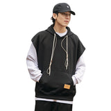 Men Hoodie Sleeveless Sweater Men's Summer Loose and Simple Heavy Weight