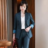 Interview Suit Women Purple Plaid Blazer Female Spring and Autumn Leisure