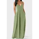 Mauve Dress Bridesmaid Women's Solid Color Sexy Deep V Strap Dress