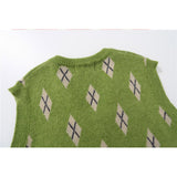 Men Sweater Color Block Jacquard Sweater Vest Coat Men's Sweater Vest