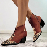 Python Boots Dr. Martens Boots Autumn and Winter Riveted Short Boots