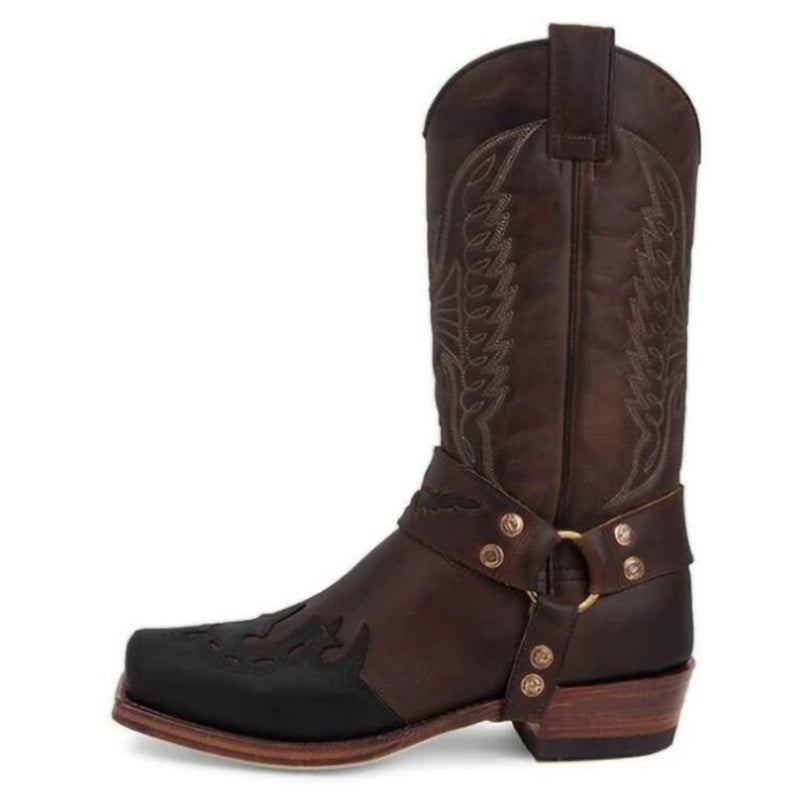 Western Shoes Men's Long Embroidered Vintage Men's Boots
