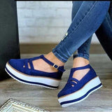 Women Platform Sandals Summer Solid Color Sandals Platform Large Size Sandals for Women