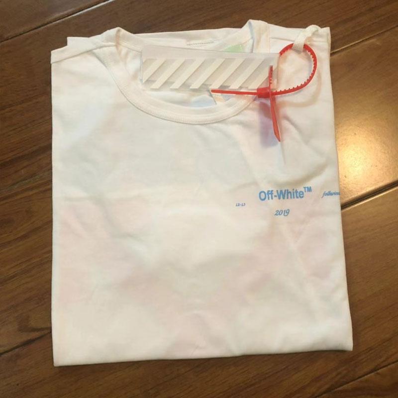 Off White T Shirt Summer Gradient Color Arrow Print Short Sleeve Tshirt Owt