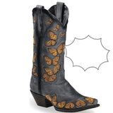 Beth Dutton Shoes Spot Embroidery Long Boots Female Sleeve Women Totem Butterfly Embroidered