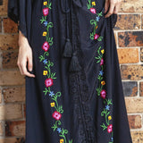 Beth Dutton Bohemian Dress Summer Spring Maxi Dresses Tassel Decorative Vintage Maxi Dress