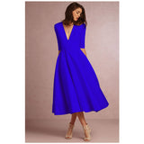 Burgundy Evening Dresses for Weddings Midi Dress for Women