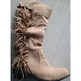 Beth Dutton Shoes Winter Belt Buckle Tassel Boots Boots