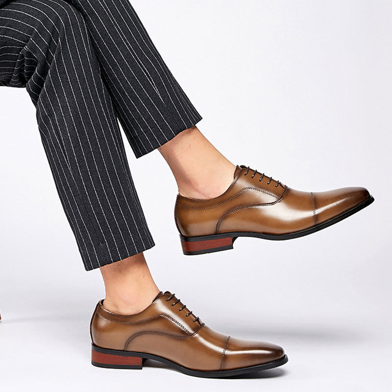 Men's Dress Shoes Classic Leather Oxfords Casual Cushioned Loafer Business Leather Shoes Men's Casual Shoes