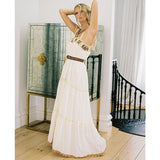 Beth Dutton Bohemian Dress Summer Spring Maxi Dresses Holiday Dress Embroidery Flowy