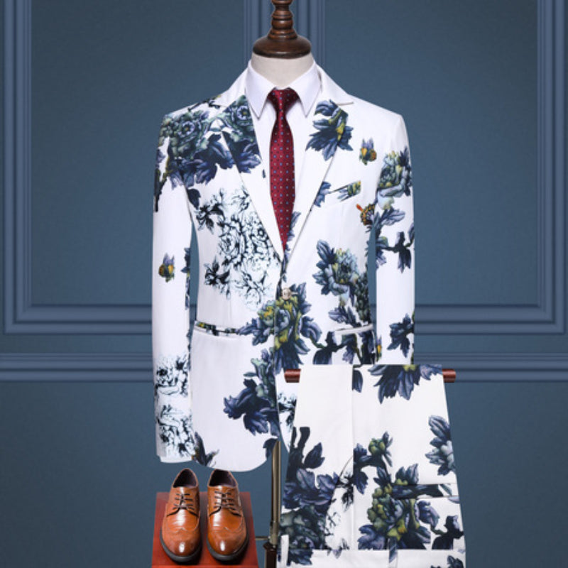 Men's Jackets Set Slim Fit Two-Piece Suit