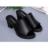 Platform Heels for Women Summer Chunky Heel Non-Slip Peep Toe Shoes