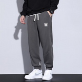 Cuffed Cargo Pants Men 'S Autumn And Winter Pearl Cotton Air Layer Knit Casual Sweatpants Ankle-Tied Sports Trousers