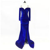 Burgundy Dress Formal Evening Dress Fashionable Elegant Long Style Long Sleeve
