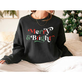 Merry And Bright Sweatshirts  Retro Christmas Sweatshirt - Merry And Bright Christmas Swea