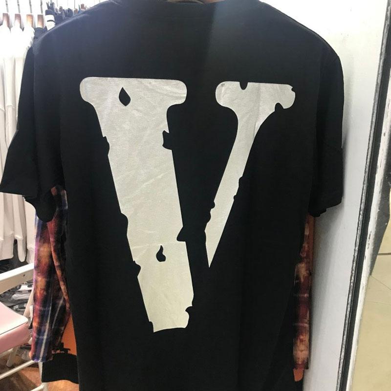Vlone Reflective Printing Popular Short Sleeve