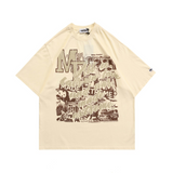 Y2g Shirts for Boys Loose Short Sleeve Male Letter Printed T-shirt