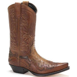 Justin Yellowstone Boots Color Block Embroidery Men'S Boots
