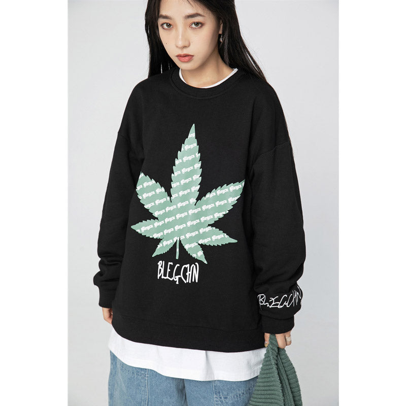 Crew Neck Sweatshirts for Men Men's Autumn Preppy Style Letters Embroidered Sweater