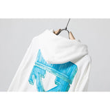 Off White Hoodie With Arrow Print Men'S Arrow Cotton Plus Size Casual And Comfortable Sweater Owt