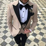 Black Tie Attire Suit Set Three-Piece Set Groomsman Clothing Gown Slim Fit