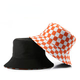 Vintage Check Bucket Hat Sports Sun Protection Sunshade
