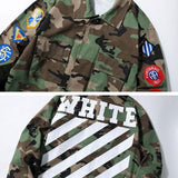 Off White Jacket Black Arrow Print Cardigan Zipper Hoodie Coat Owt