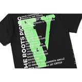 Vlone T Shirt European And American Summer Philadelphia Music Festival Limited Large V Printed Men And Women Same Type T-Shirt Couple Tee Short Sleeve