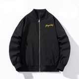 Varsity Jacket Solid Color Thin Embroidery