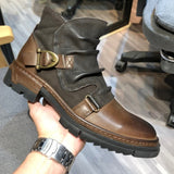 Western Shoes Men 'S Shoes Winter Retro Round Toe Dr. Martens Boots