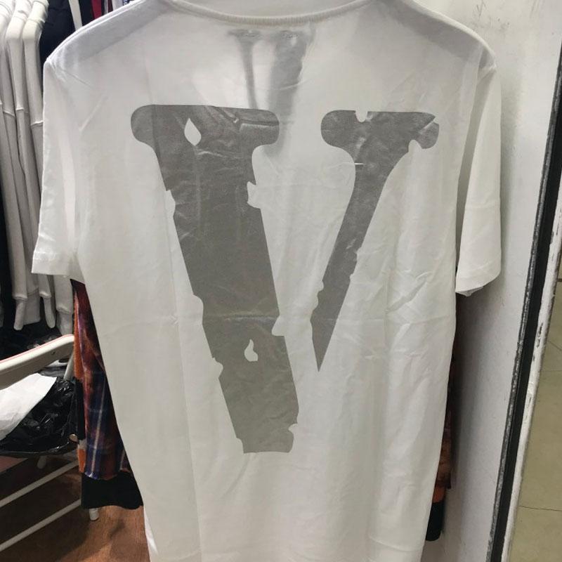 Vlone Reflective Printing Popular Short Sleeve