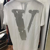 Vlone Reflective Printing Popular Short Sleeve