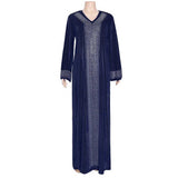 African Women's Wear Muslim Flare Sleeve Robe Dress African Dashiki Ankara Styles Dress