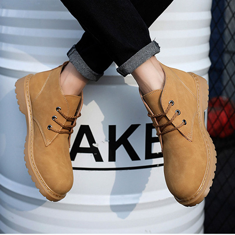 Men's Boots Work Boot Men Casual Hiking Boots plus Size Men Worker Boot High-Top Casual Male