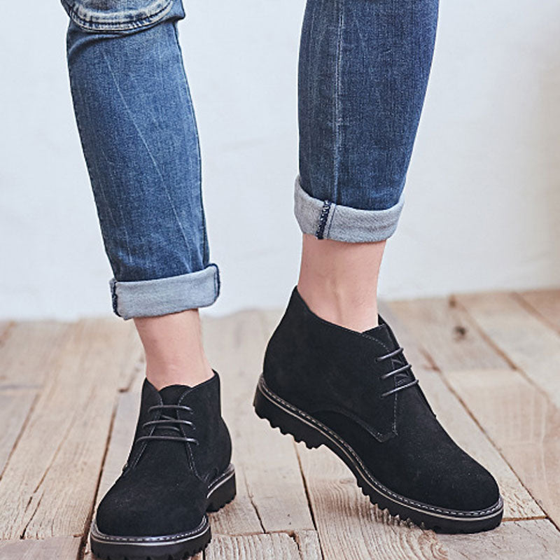 Men's Dress Shoes Classic Leather Oxfords Casual Cushioned Loafer Men Casual Martin Boots