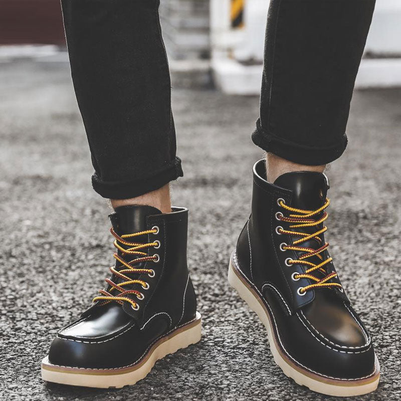 Men's Boots Work Boot Men Casual Hiking Boots Worker Boot Workers Retro Men's Shoes Motorcycle Boots