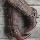 Yellowstone Cowboy Boots Autumn And Winter Martin Boots High-Top Female Brown