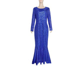 African Women's Wear Embroidered Long Sleeve Party Dress Long Skirt Fishtail Skirt African Dashiki Ankara Styles Dress