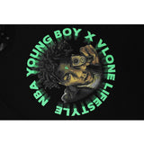 Vlone Printed Large V Plus Size Retro Sports Short Sleeve Male Half Sleeve