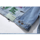 Off White Arrow Denim Jacket Jean Coat Off Ow White Graffiti Rendering Arrow Distressed Locomotive Men And Women Denim Jacket Coat Owt