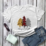 Merry and Bright Sweatshirts Christmas Printed T-shirt