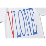 Vlone Summer Letter Printed Cotton Round Neck Male And Female Couple Short Sleeve Tshirt
