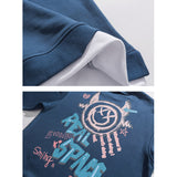 Crew Neck Sweatshirts for Men Men's Autumn Clothing Alphabet Cartoon Floral Print Long Sleeve Pullover