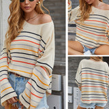 Women Pullover Knit Sweater Women's Autumn Sweater Pullover Top