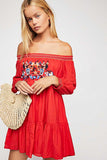 Beth Dutton Bohemian Summer Spring Midi Dress Spring and Summer Women's Clothing Embroidery