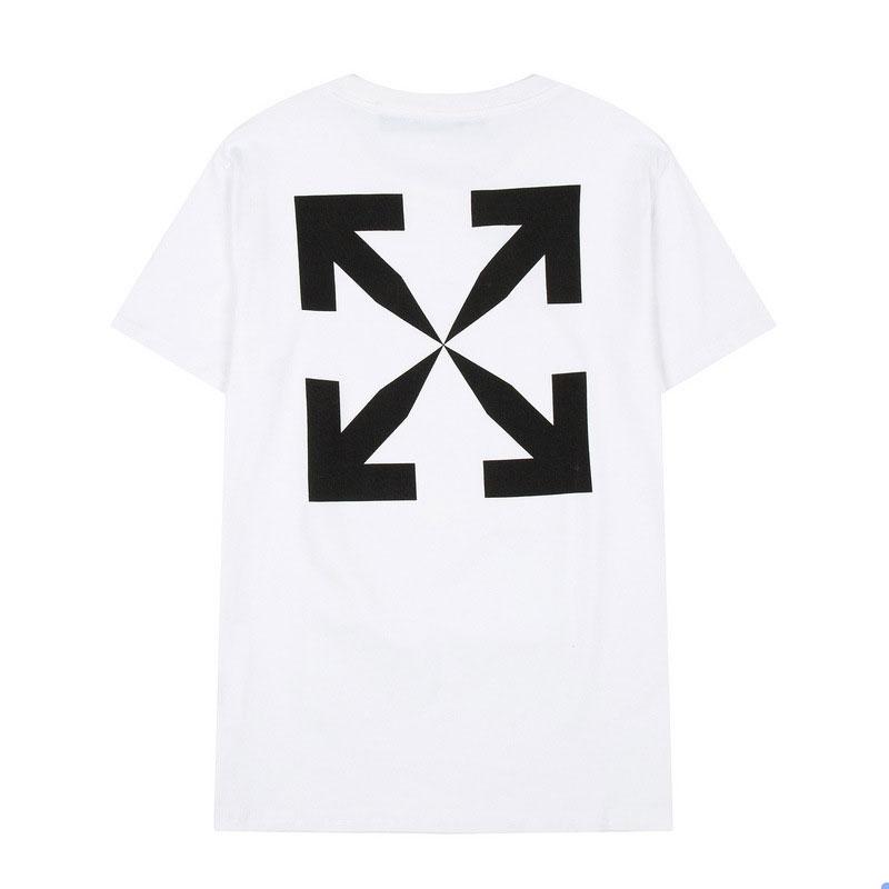 Off White T Shirt Short Sleeve Tshirt Men'S And Women'S Cotton Owt