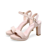 Platform Heels for Women Black Strip Summer Shoes Sexy