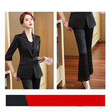 Interview Suit Women Green Suit Female Spring and Summer Two-Piece Set
